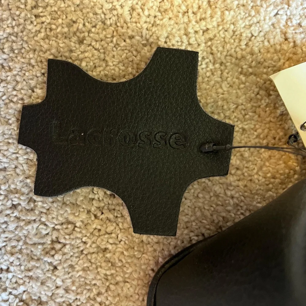 Black Leather Toiletry Bag, New with Tags